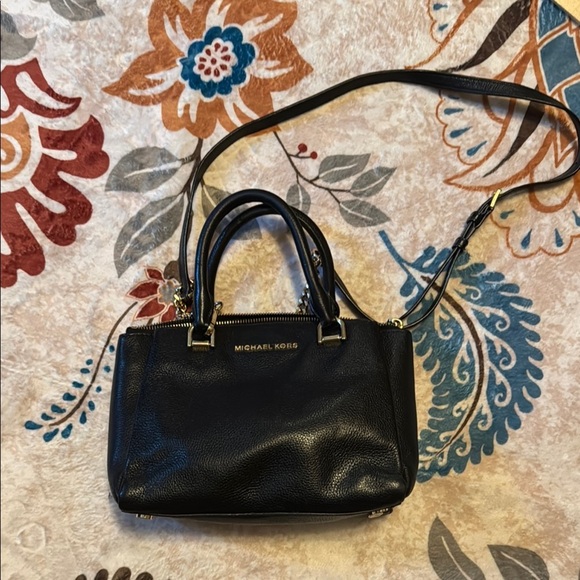 Michael Kors Black Leather Handbag - Picture 1 of 3